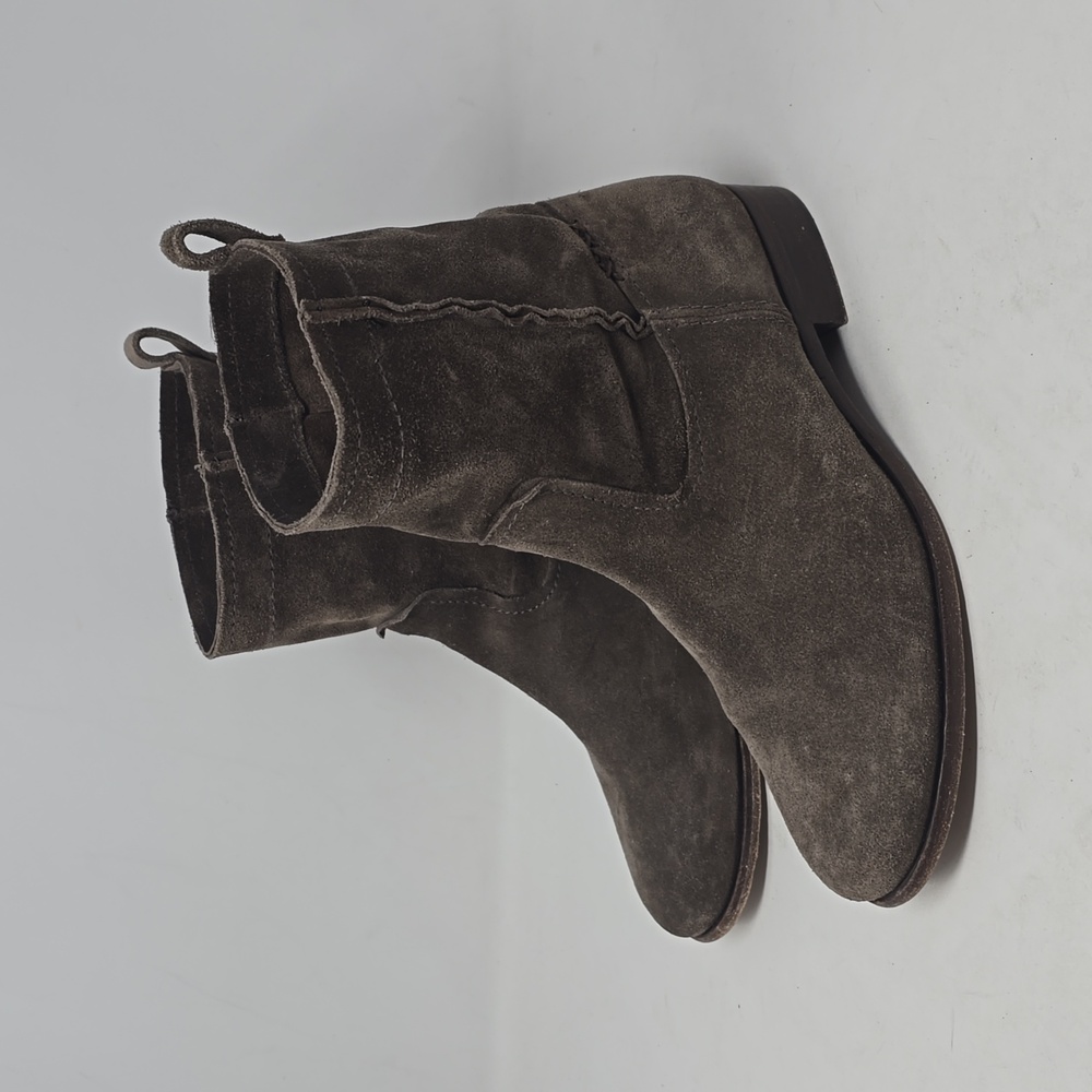 Frye Cara Suede Leather Pull On Smoke Gray Slouchy Womens Boots Size 7